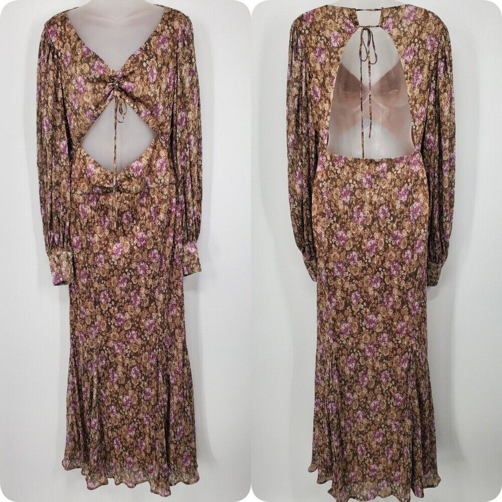 Women's For Love and Lemons Wynne Maxi Dress Size Large A1